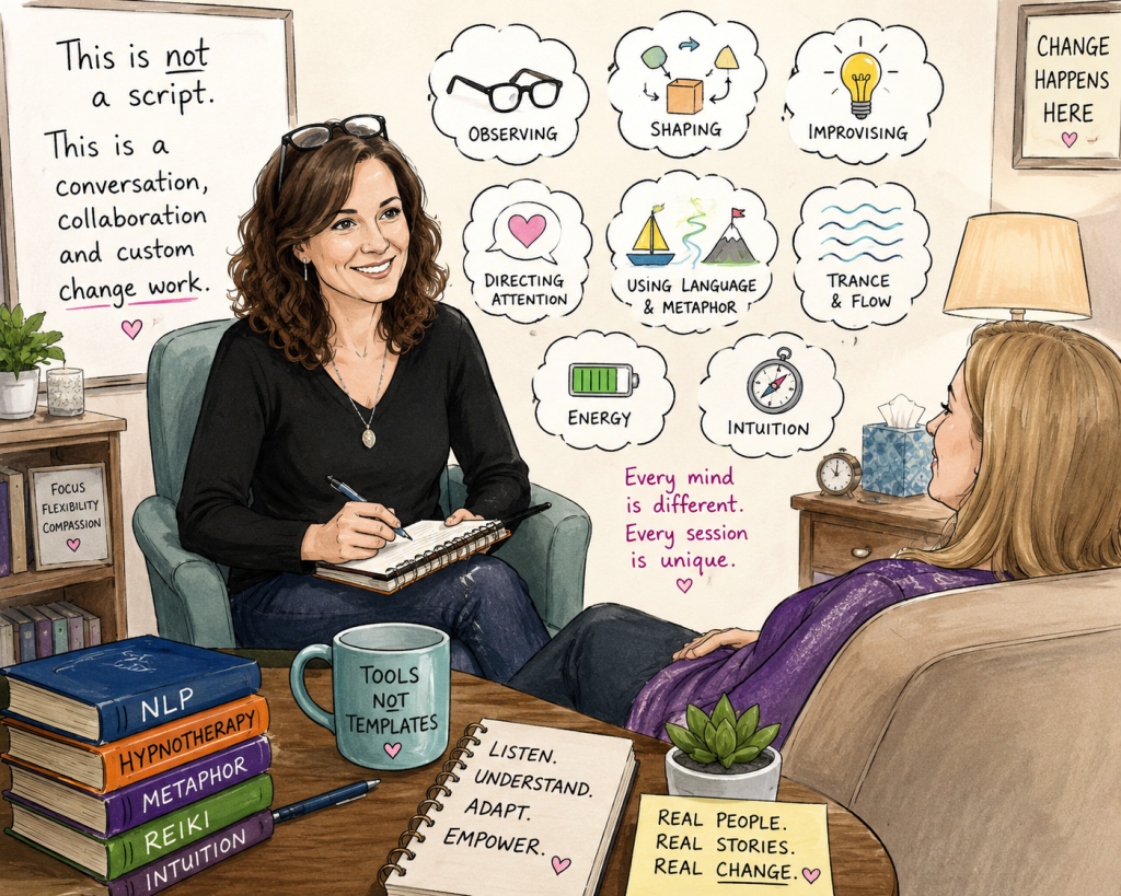 Therapist's cozy office with creative insights